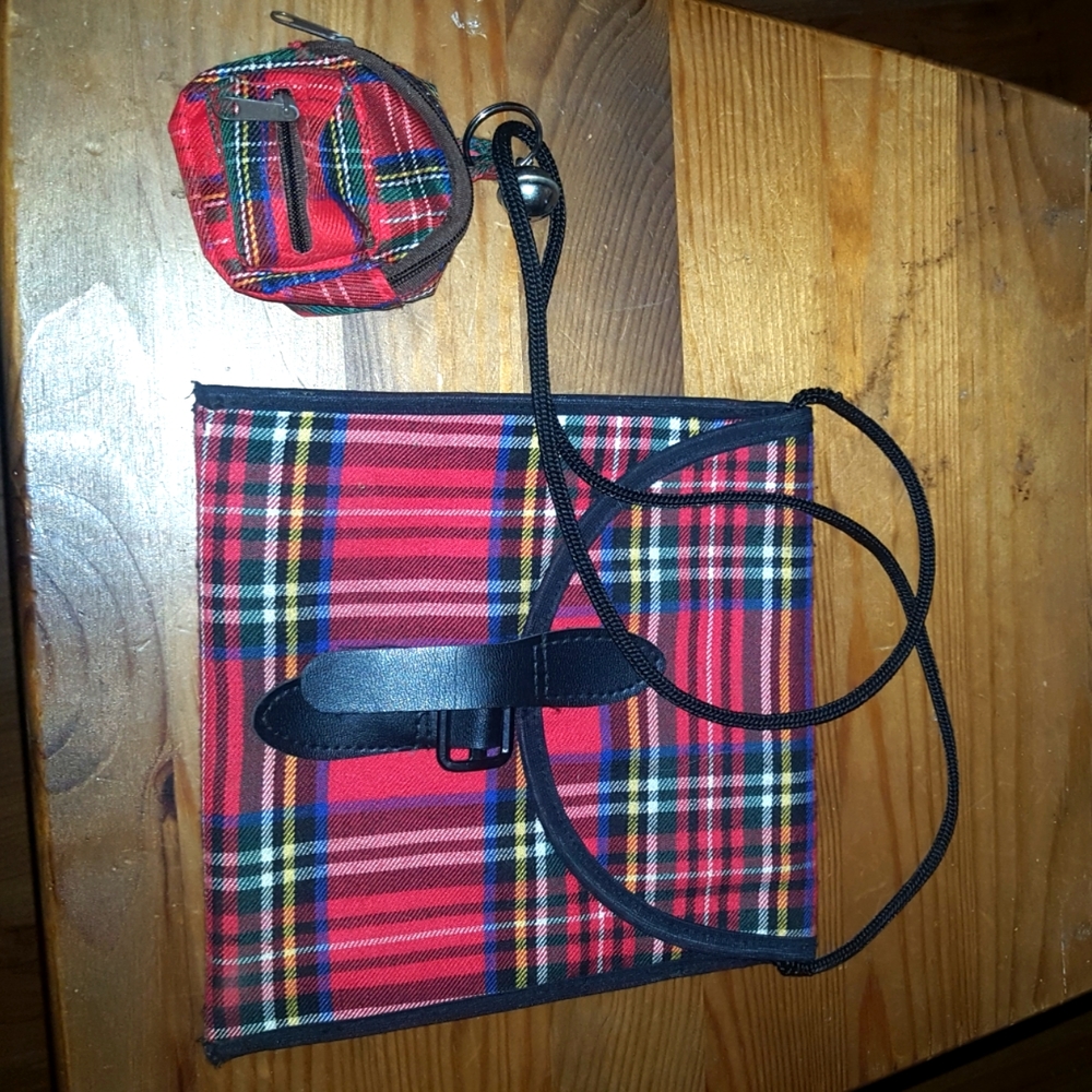 Pretty plaid bag with matching change purse